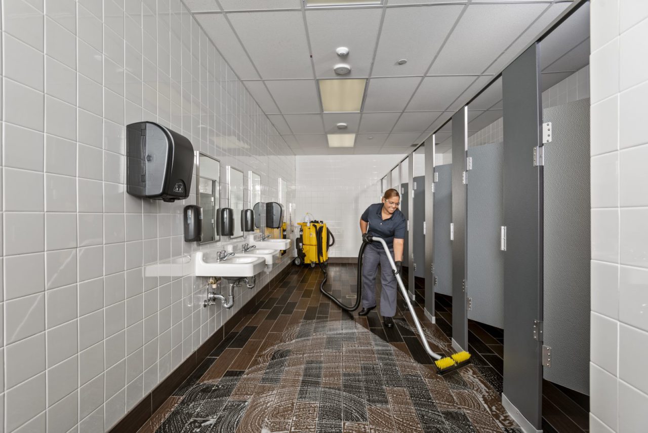 How To Clean Commercial Restroom Tile And Grout Floors Kaivac Inc