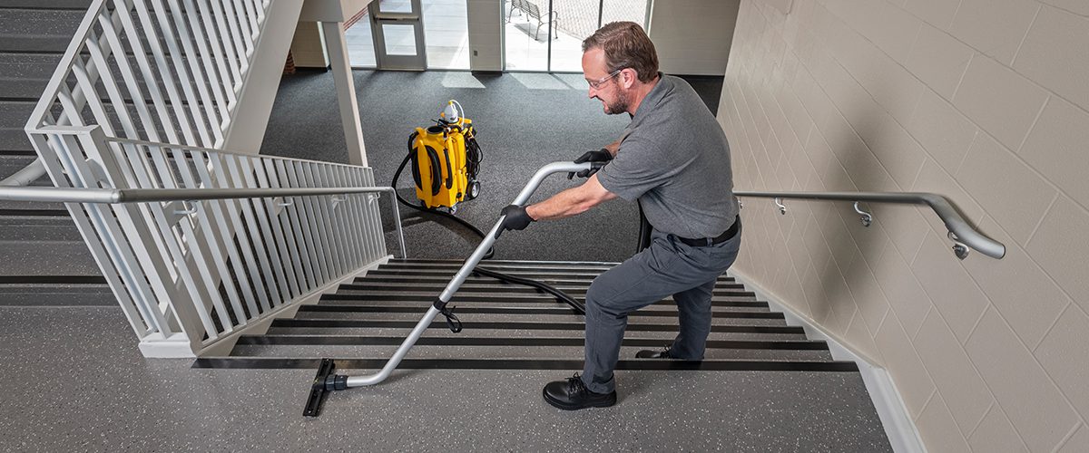 Kaivac stairwell cleaning